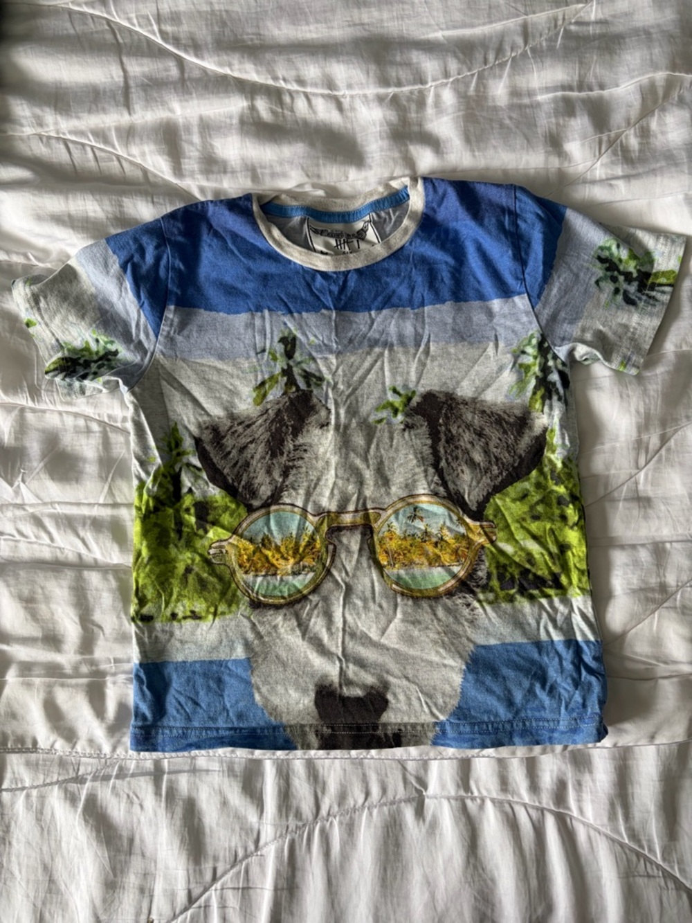 Blue & Gray Boys' Graphic Dog Tee with Sunglasses